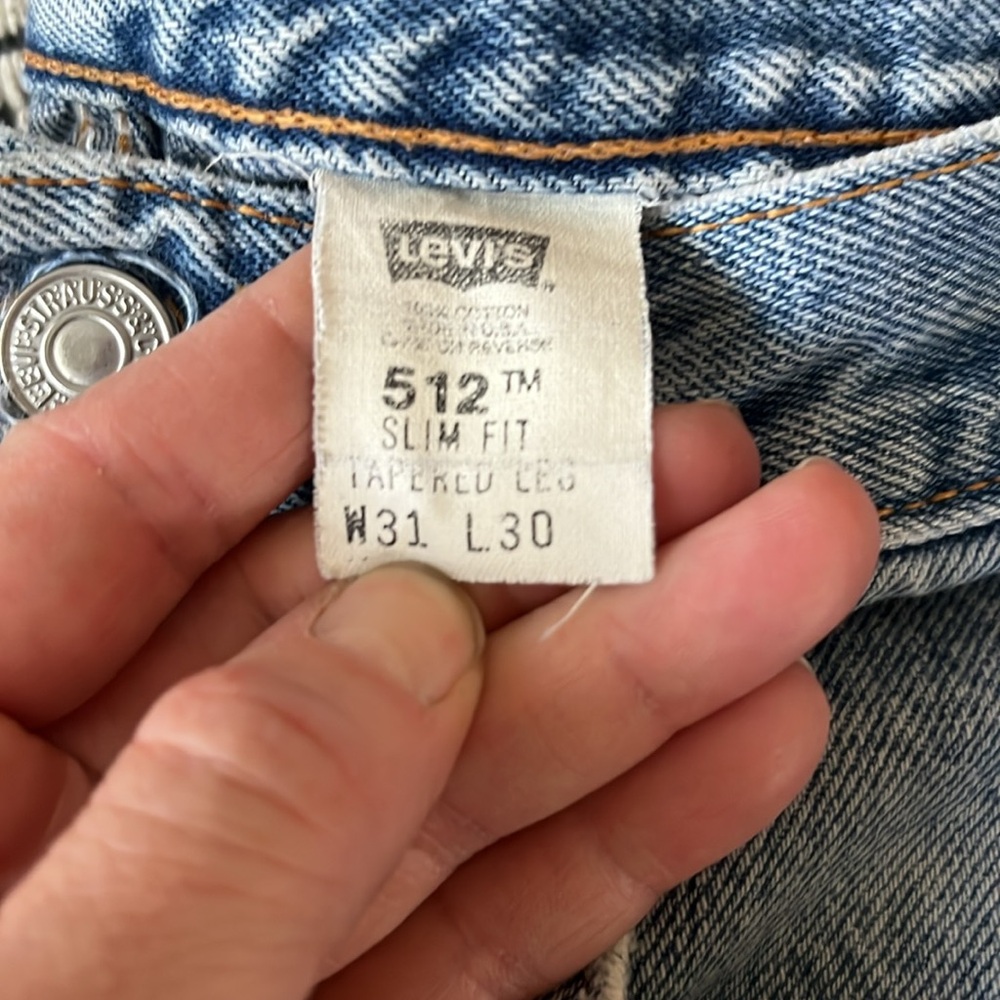 Vintage 90s men’s 31x30 Levi’s 512 slim fit tapered leg - Picture 3 of 8